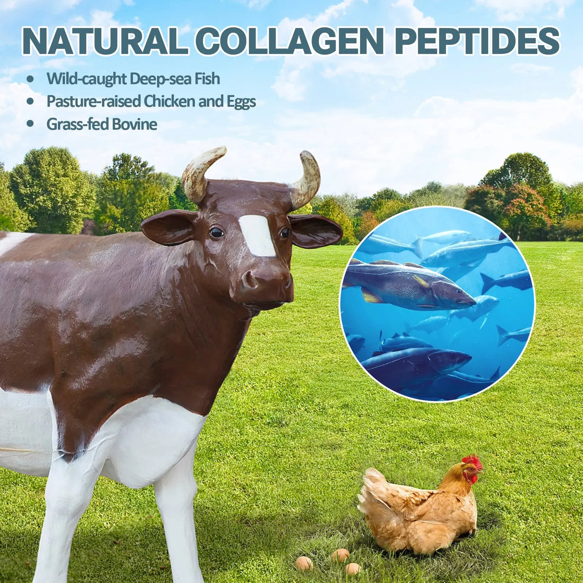 18-in-1 Collagen Pro with Hyaluronic Aicd, Keratin, Biotin, VIT A C & E for Skin, Hair, Nails, Joint & Beauty - Multi Collagen Peptides Capsules with Type I II III V & X for Women & Men - 120 Caps