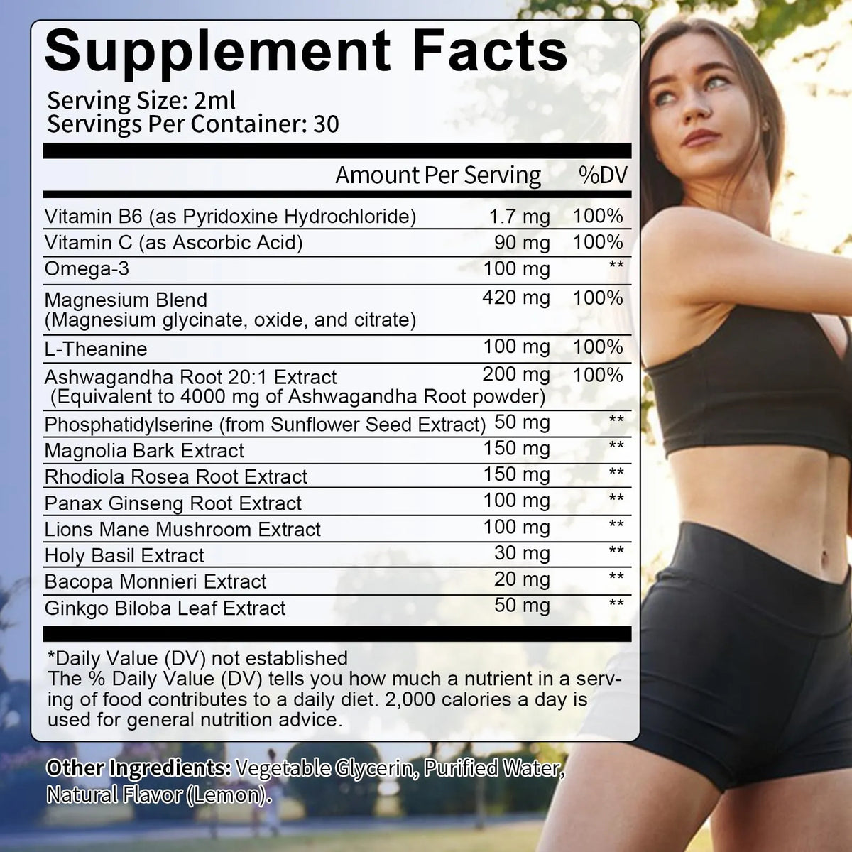 Cortisol Supplement Liquid Drops Hormone Balance for Women Men with Magnesium Complex,Ashwagandha,Rhodiola Rosea,L Theanine,Phosphatidylserine Supplements Mood, Focus, Sleep Support 2 FL.OZ