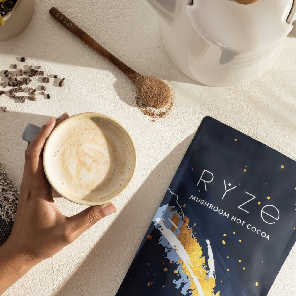 RYZE Day + Night Bundle Mushroom Cocoa + Mushroom Coffee
