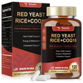 Red Yeast Rice with CoQ10 Supplement - Max Strength Red Yeast Rice 2,000 mg Capsules with CoQ10 100mg Plus Citrus Bergamot - Niacin-Free, Cholesterol & Energy Supplement 3rd-Party Tested Vegan Non-GMO